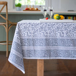Hand Block Print Tablecloth | Kandla Grey