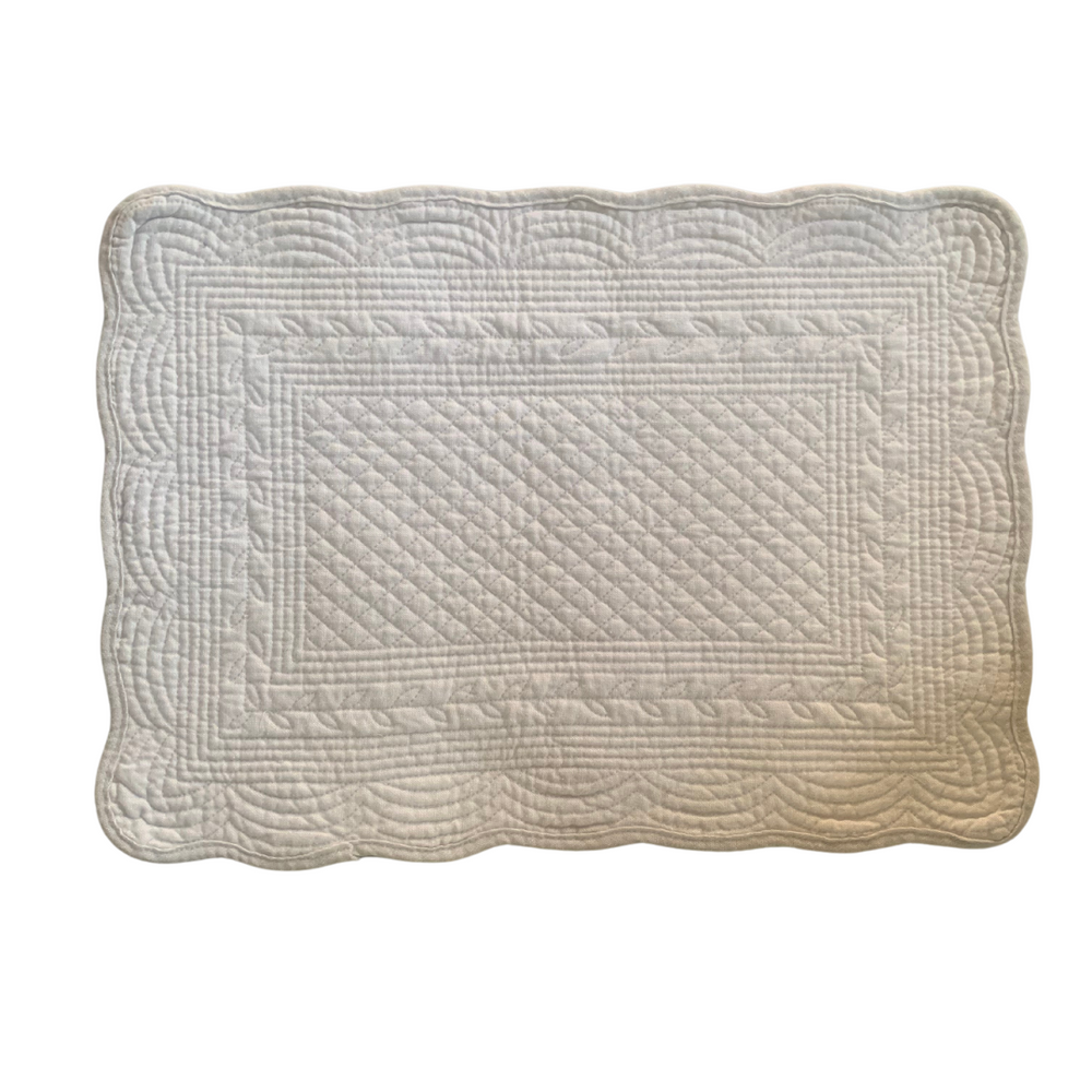 Quilted Placemat | Stone | Set of 2
