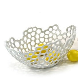 
            
                Load image into Gallery viewer, Openwork White Bowl
            
        