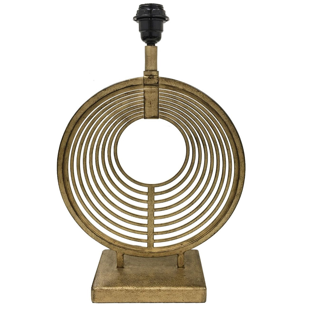 Antique Gold Circular Table Lamp