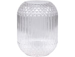 Glass Vase with Checkered Pattern