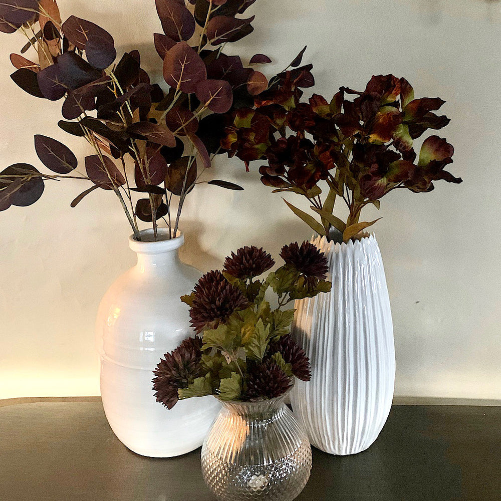 White Olive Vase | Medium