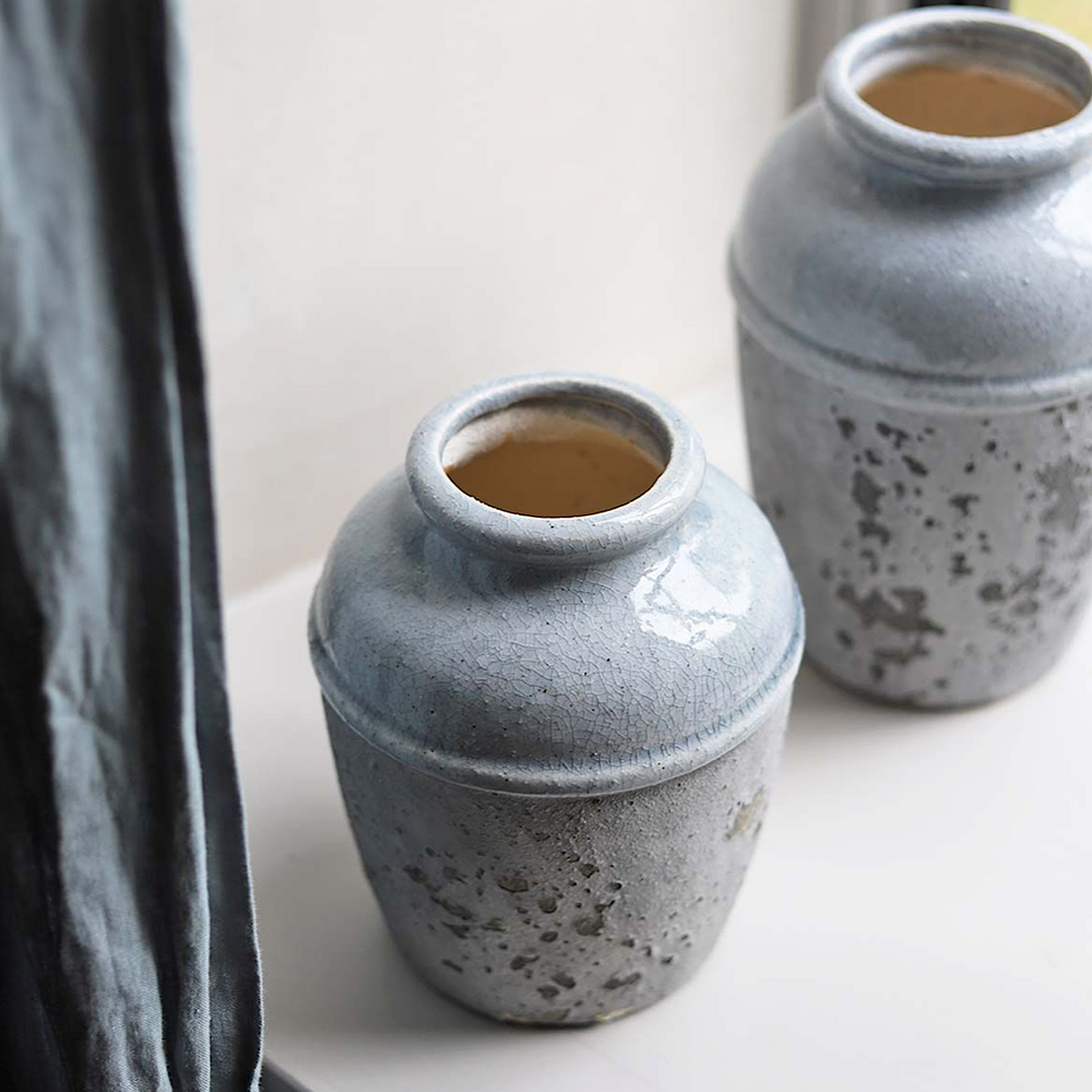 Cement Vase | Light Blue