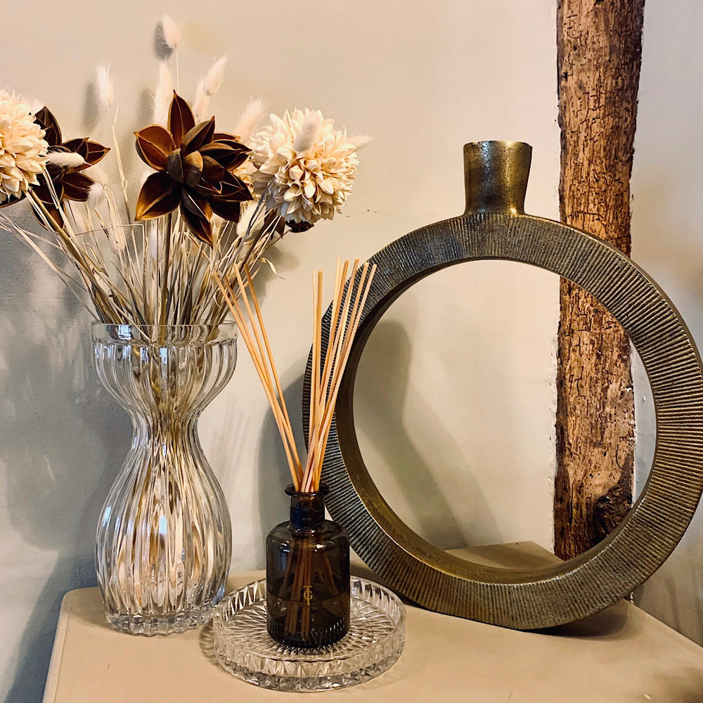 Circular Antique Brass Vase