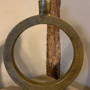 
            
                Load image into Gallery viewer, Circular Antique Brass Vase
            
        