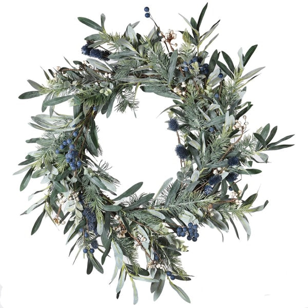 Faux Leaves & Berries Wreath