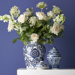 Blue & White Floral Ginger Jar