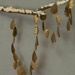 Gold Leaf Garland Christmas Decoration