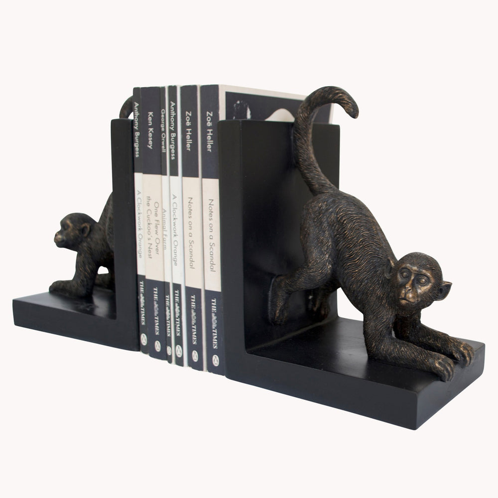 
            
                Load image into Gallery viewer, Monkey Bookends | Black
            
        