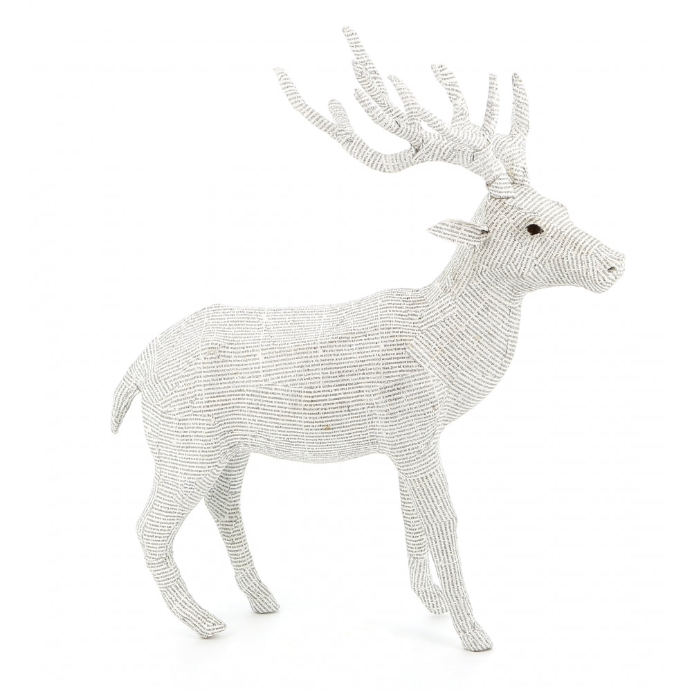 
            
                Load image into Gallery viewer, Christmas Stag in Newsprint | Large
            
        