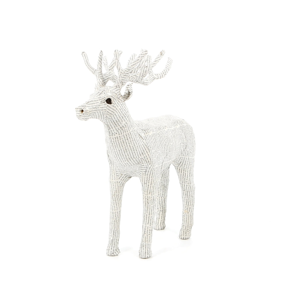 
            
                Load image into Gallery viewer, Christmas Stag in Newsprint | Small
            
        