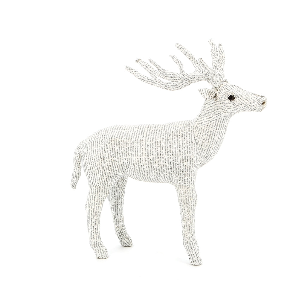 
            
                Load image into Gallery viewer, Christmas Stag in Newsprint | Small
            
        